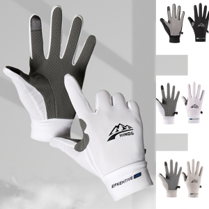 WRELS | Motorcycle Elastic Gloves Touch Screen Non Slip Fitness Fishing Riding Handwear Cycling Anti UV Durable Sun Protection Gloves