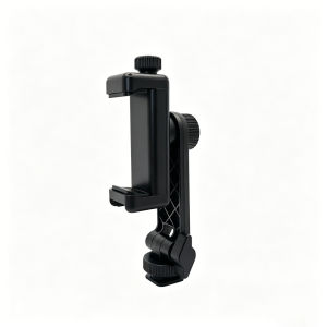 360° Rotatable Hot Shoe Phone Mount with Cold Shoe 1/4" Screw 180° Adjustable Phone Holder for Camera Tripod Light Mic