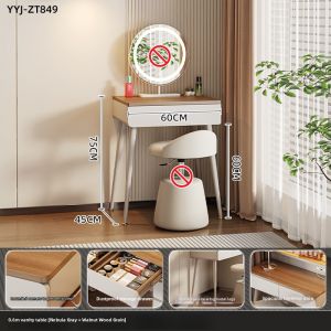 YANGYING | Mini Adjustable Makeup Table with Fingerprint Lock Vanity Bedside Cabinet