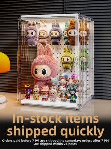 Toy Display Case Organizing Shelf Transparent