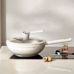CMGF | Non-Stick Titanium Crystal Inner Pot Stainless Steel Wok for Gas Stove