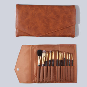 1 Chiếc Túi Đựng Đồ Trang Điểm Bằng Da Phong Cách Retro Nhiều Ngăn Dung Tích Lớn Có Thể Gấp Gọn Dùng Để Đựng Dụng Cụ Làm Đẹp