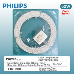 Philips | 3-Color Adjustable LED Ceiling Light Modular for Round or Square Shapes High Brightness DIY Replacement