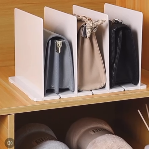 *SG Stock* Adjustable Divider Rack lady Bag Organizer Rack Wardrobe Organizer Rack Kitchen Organizer Rack Under Sink Organizer Rack Kitchenware Dividers Holder for Baking Plate Baking Tray Plates Cutting Boards Muffin Tins Pot Rack