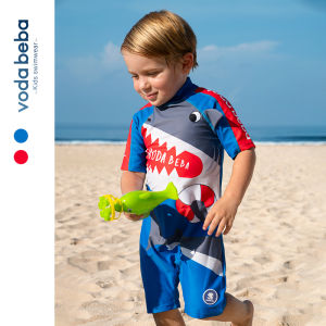 VODABEBA | Sun Protection Boys Swimwear One-Piece Short Sleeve