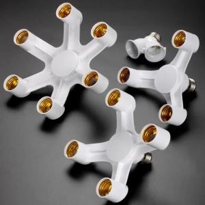LED Lamp Socket Light Bulb Adapter Holder Various E27 Socket Splitter E27 To E27 LED Bulb Lamp Holder 2in1/3in1/4in1/5in1/6in1