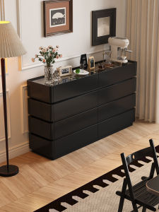 QUYUAN | Luxury Full Solid Wood Storage Cabinet Black