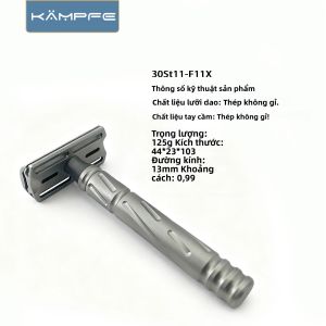 Dao Cạo An Toàn Thủ Công Truyền Thống KAMPFE Được Gia Công CNC Bằng Thép Không Gỉ Dành Cho Nam Giới Dùng Hàng Ngày Và Khi Đi Du Lịch Tỉa Lông Toàn Thân Vùng Nách Bikini Và Toàn Bộ Khuôn Mặt.