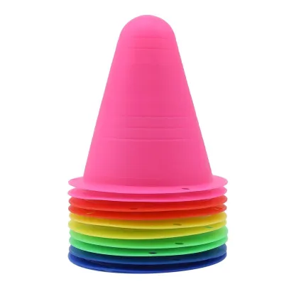 10pcs Portable Marking Training Road Cone Roller Skating Piles Multifunctional Skates Roadblocks Soccer Training Obstacles Props