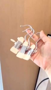 10pcs Gantungan Jemuran Mini Serbaguna/Gantungan Kaos Kaki Jepit/Gantungan Dengan Penjepit Chrome