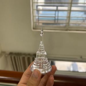 Tháp Xá Lợi Mica Trong Suốt Đựng Hạt Xá Lợi - Đồ Thờ Cúng Phong Thủy Cao Cấp 9.5cm