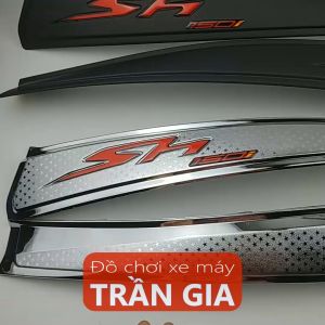 Ốp hông xe SH 125 150 năm 2012-2013-2014-2015-2016 nẹp sườn 2 bên 125i 150i đen nhám xi inox - phụ kiện trang trí