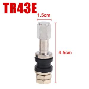 4PCS Aluminum Tubeless Tire Valve Stem TR43E TR48E Bolt in Wheel Air Valve Dust Caps Car Motorbike Truck High Strength Metal Nipples