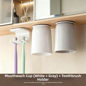 youqin | Wall-Mounted Toothbrush Storage Shelf Magnetic No Drilling