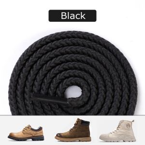 1 Pair Round Shoe Laces For Martin Shoes Sneakers Shoelaces Solid Boots Shoelace Solid Weaving Wear-resistant Shoestring