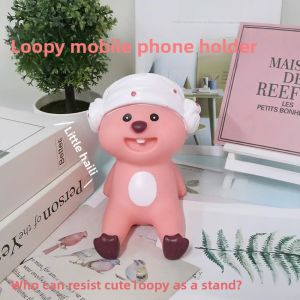 Portable Decorative Beaver Phone Stand Creative Desktop Holder Universal Multi-Function Living Room Small Ornament Accessory