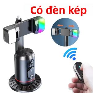 Gimbal Chống Rung Xoay 360 Độ VIKEFON Chân Máy Đơn Theo Dõi Khuôn Mặt Trên Máy Tính Để Bàn Có Điều Khiển Từ Xa Dùng Cho Quay Video Trực Tiếp Trên Tiktok Giá Đỡ Điện Thoại Đa Năng