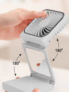 Portable Neck Fan Mini Handheld Outdoor High Wind Power Long Battery Life Ultra Quiet Desktop Fan Foldable Design USB Powered