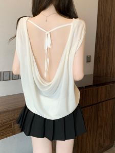 AIYITI | Design Lace-up Back Cutout Short Sleeve Tshirt