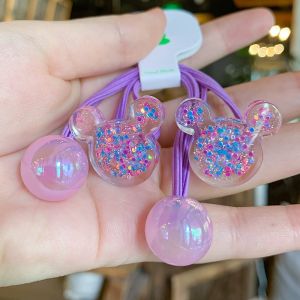 สูง ยืดได้ ยางรัดผมสองหัวสําหรับเด็กผู้หญิงผมหางม้าสูงรูปแบบดาว น่ารัก เรียบง่าย ยางรัดผมที่ไม่ทําลายอุปกรณ์เสริมสําหรับเด็ก