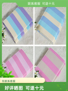 Thickened Stripe Bed Sheet Set Durable Linen Cotton Fabric Simple Design Single Double Bed Suitable for Students Home Textile