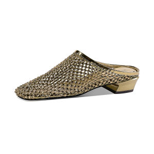 JESSICA SOPHIA | Glitter Openwork Slip-on Flat Comfortable Breathable Summer Womens Shoes