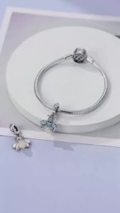 Nhẫn Charm Đom Đóm Phát Sáng Trong Bóng Tối Bằng Bạc 925 Dành Cho Vòng Tay 3mm - Bộ Trang Sức Tự Làm Cao Cấp Dành Cho Nữ Với Zircon Cổ Điển