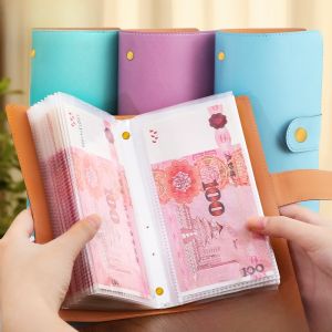 Large Capacity Cash Storage Booklet Memorial Currency Clip Card Storage Notebook Money Clip Document Storage Folder