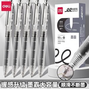 Deli SA30 Large Capacity Quick Dry 0.5mm ST Head Black Neutral Pen for Office Use And Exams Simple Style Roller Ball Pen