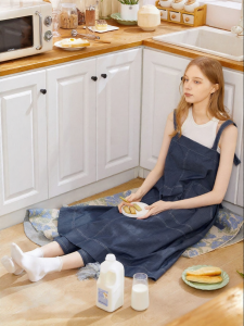 Cotton Denim Style Loose Nightdress Sleepwear