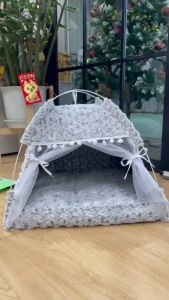 Marino เตนท์แมว ที่นอนแมว บ้านสัตว์เลี้ยง มีเบาะรองนอน No.Y2153