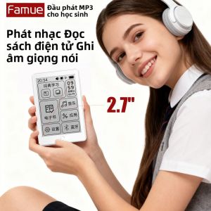 Máy Nghe Nhạc MP3 FAMUE BF07 E-Ink 2.7 Inch Máy Đọc Sách Điện Tử Mini Với Bảo Vệ Mắt Bluetooth 5.4 Radio FM Máy Ghi Âm Màn Hình Cảm Ứng Thân Kim Loại