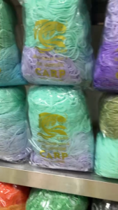 เชือกร่มตราปลาคาร์ฟ (*สีนอกชาร์ต*) 1.8-2มิล carp เลือกสีไม่ได้แต่เลือกโทนได้ ไหมพรมถักกระเป๋าโครเชต์