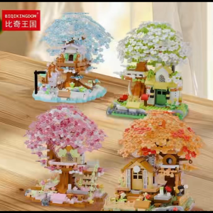 Bricks Set Building Blocks Toy Sakura Tree House Flower Gift for Girls Christmas Gifts