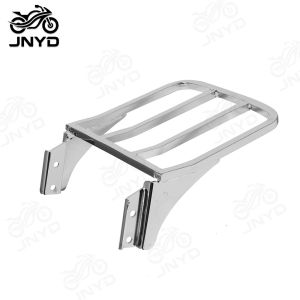 JNYD Black/ Chrome Motorcycle Backrest Sissy Bar Luggage Rack for Harley Sportster XL 883 1200 Softail Dyna