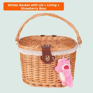 inwild | Retro Foldable Wicker Basket With Lid