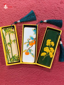 Exquisite Bookmark with Hand Gift Cloisonne Cloisonne Enamel DIY Material Package School Non-Heritage Material Purchase Gold Silk