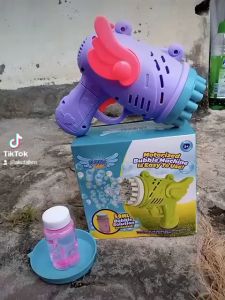 Mainan Anak Bubble Gun TR 02 /Mainan Anak Tembak Gelembung /Pistol Gelembung Mainan Edukasi Hiburan Seru Koleksi Bubble Gun Air Sabun Cocok Untuk Anak Cowok Dan Cewek Kemasan Kardus Ukuran Sedang Gelembung Gun Bening