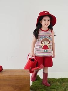 YOEHYAUL | Bộ Đồ Chống Nắng Cho Bé Gái Mùa Hè Màu Sọc