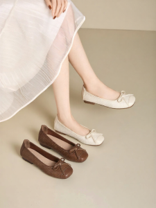 Josiny | French Style Mary Jane New Spring Shoes Bow Slip-On Soft Sole Ballet Flats