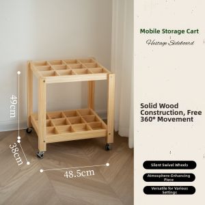 WENSEN | Moveable Wooden Storage Trolley
