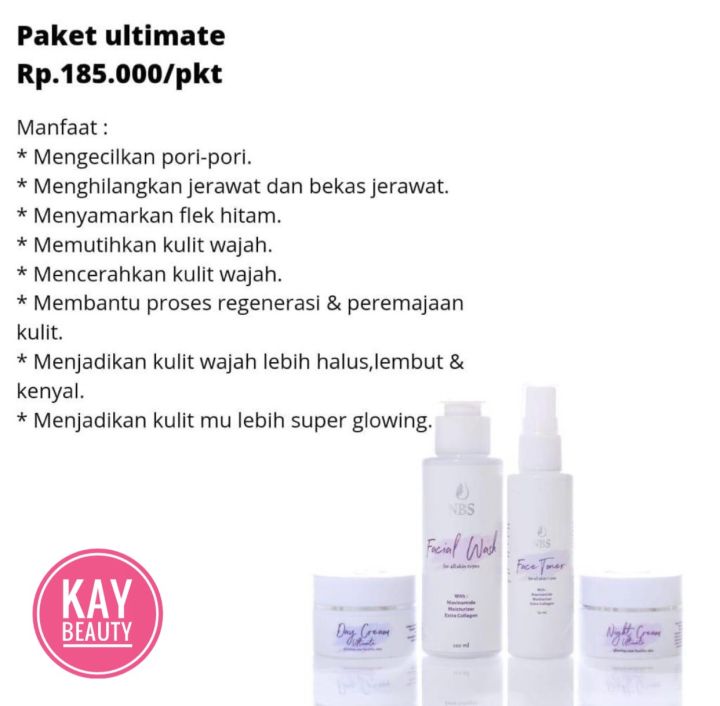 Nbs Paket Skincare Glowing Wanita Dan Pria Cod Original Bpom Lazada
