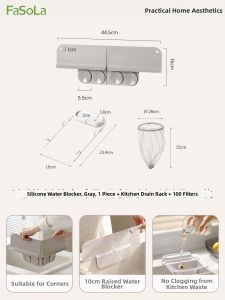 FaSoLa | Waterproof Splash Guard Raised Waterstop
