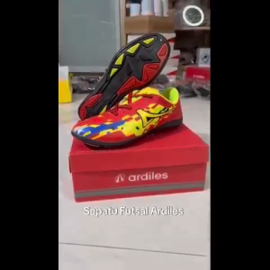 Ardiles Sepatu Futsal Pria Wanita Ardiles 02 Merah Citroen Hitam Ukuran 38  | Sepatu Olahraga Anti slip