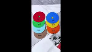 8pcs 4inch 100mm Diamond Polishing Pad Set M14 M10 Dry Sanding Disc for Granite Marble Microcrystalline Glass Countertops