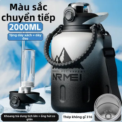 nRMEi | Bình Nước Dung Lượng Lớn Cách Nhiệt 2000ml