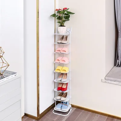 Economic Iron Art Multi-Layer Simple Home Space Shoe Rack Entrance Storage Small Shoe Cabinet Modern Minimalist Metal