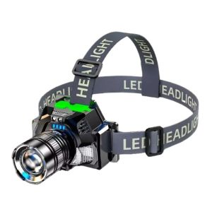 Bull Suitable Super Bright Rechargeable LED Sensor Headlamp Mining Lamp for Night Fishing Long Shot Adjustable Elastic Band