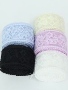 5Yards 4cm Embroidery Lace Ribbon Hollow Lace Trims DIY Headwear Wedding Bow Flower Packing Straw Hat Clothes Sewing Accessories