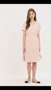 V-Detail Tie Waist Shirt Dress